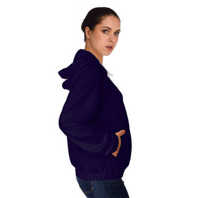 Women’s Full-Zip Graphic Hoodie, Vivid Creations "My Bad" Hooded Sweatshirt