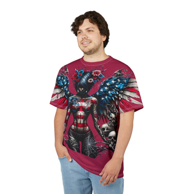 Vivid Creations Cut & Sew Tee, American Flag Vivid Angel T-shirt