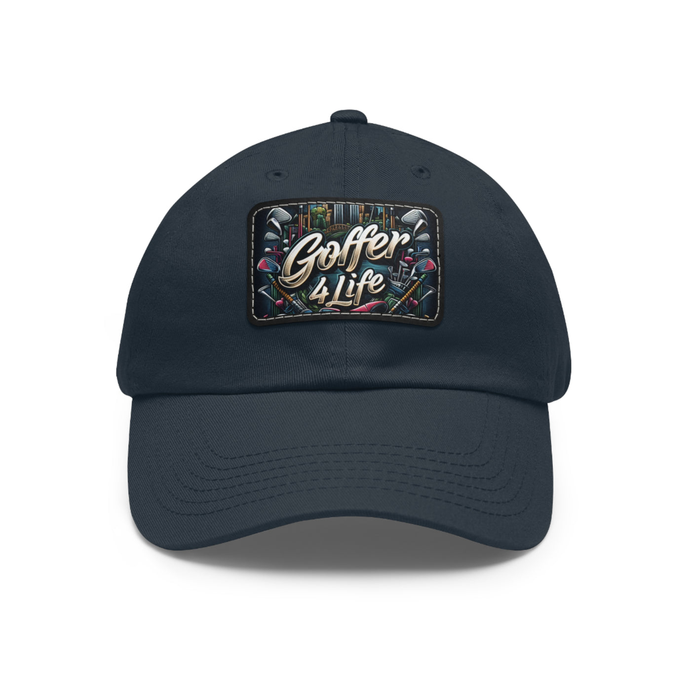 Dad Hat with Leather Patch (Rectangle), Golfer 4 Life