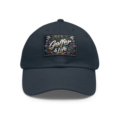 Dad Hat with Leather Patch (Rectangle), Golfer 4 Life