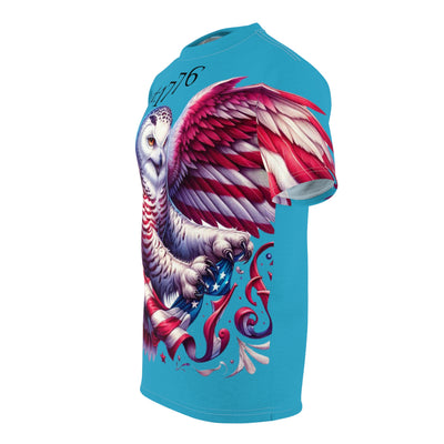 American Flag W/ Owl 1776 T-shirt