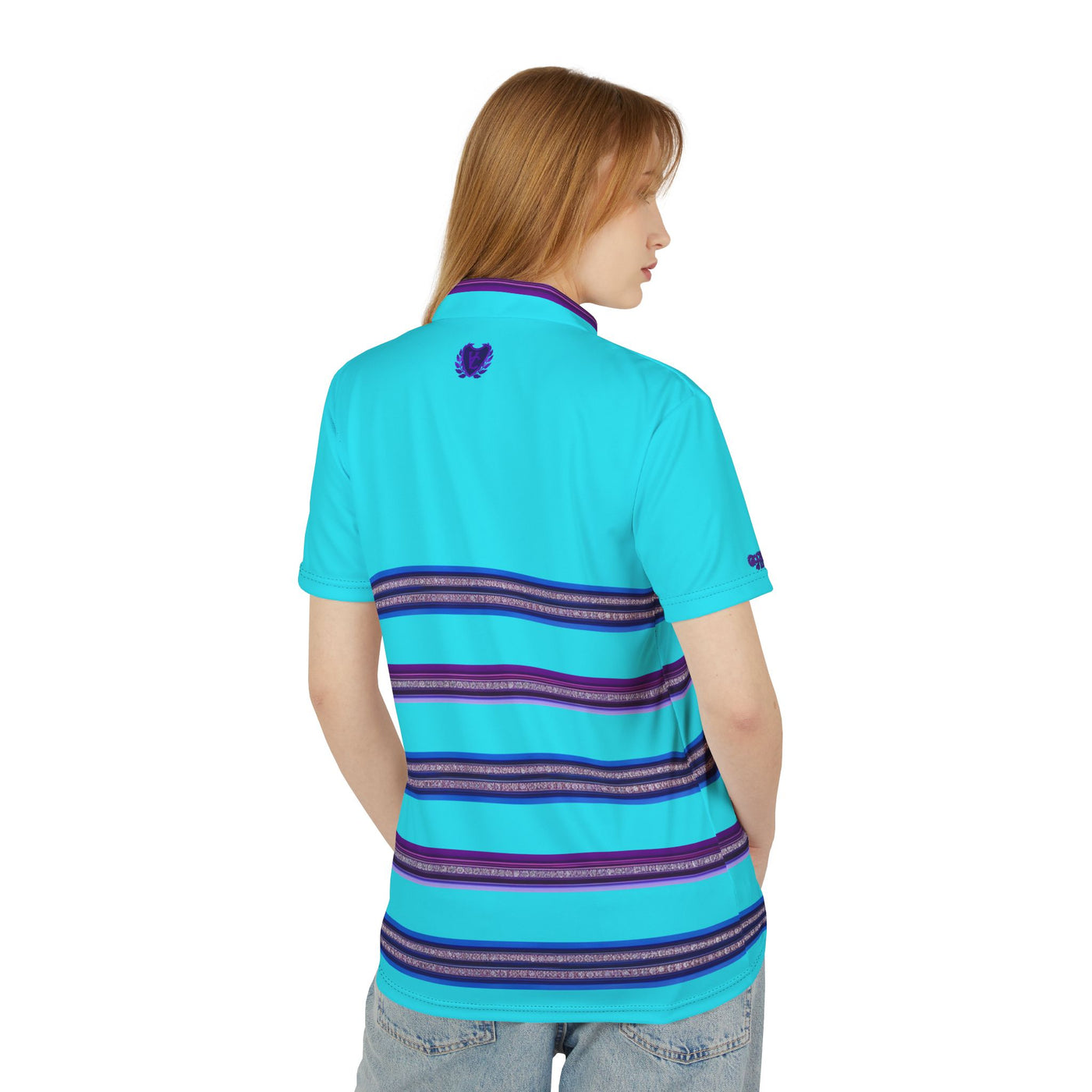 Vibrant Striped Golfer 4 Life Polo Shirt - Perfect for Summer Outings and Casual Gatherings