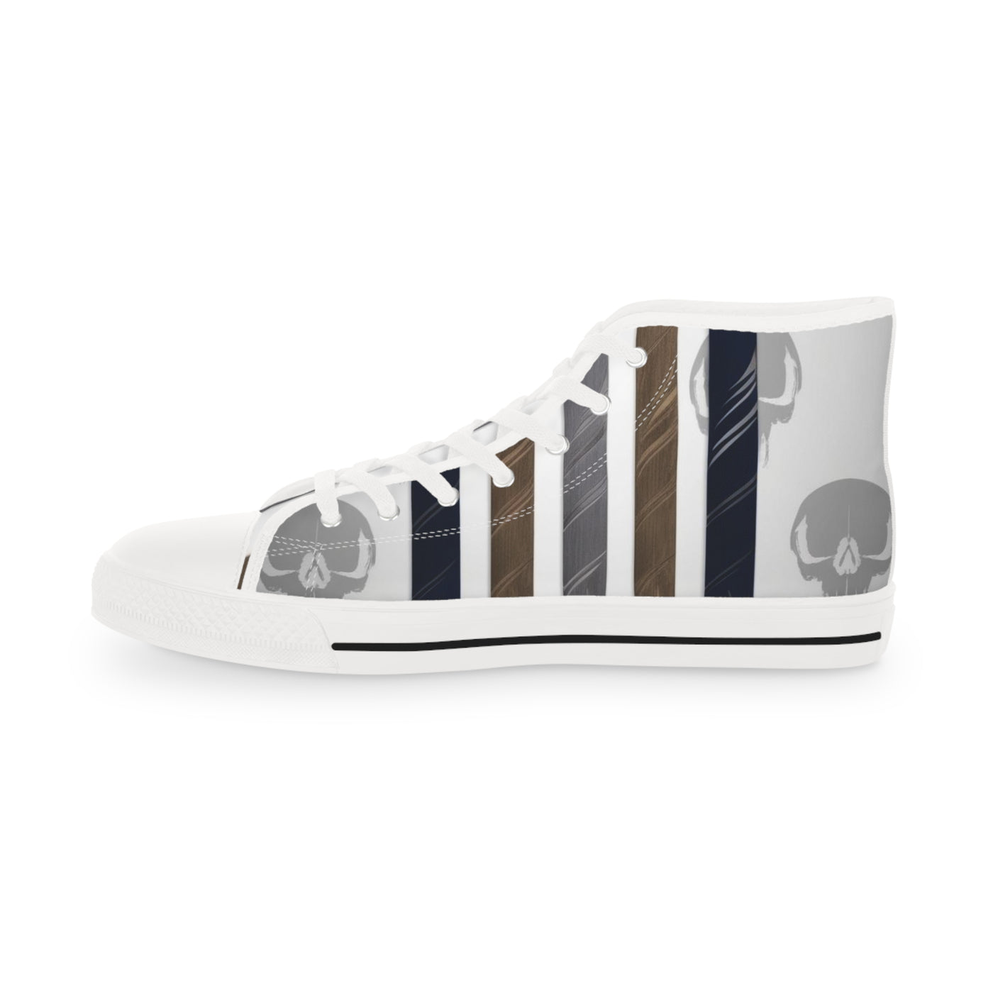 Men's High-Top Sneakers, Vivid Creations Designer Shoes Graphic Skull Design