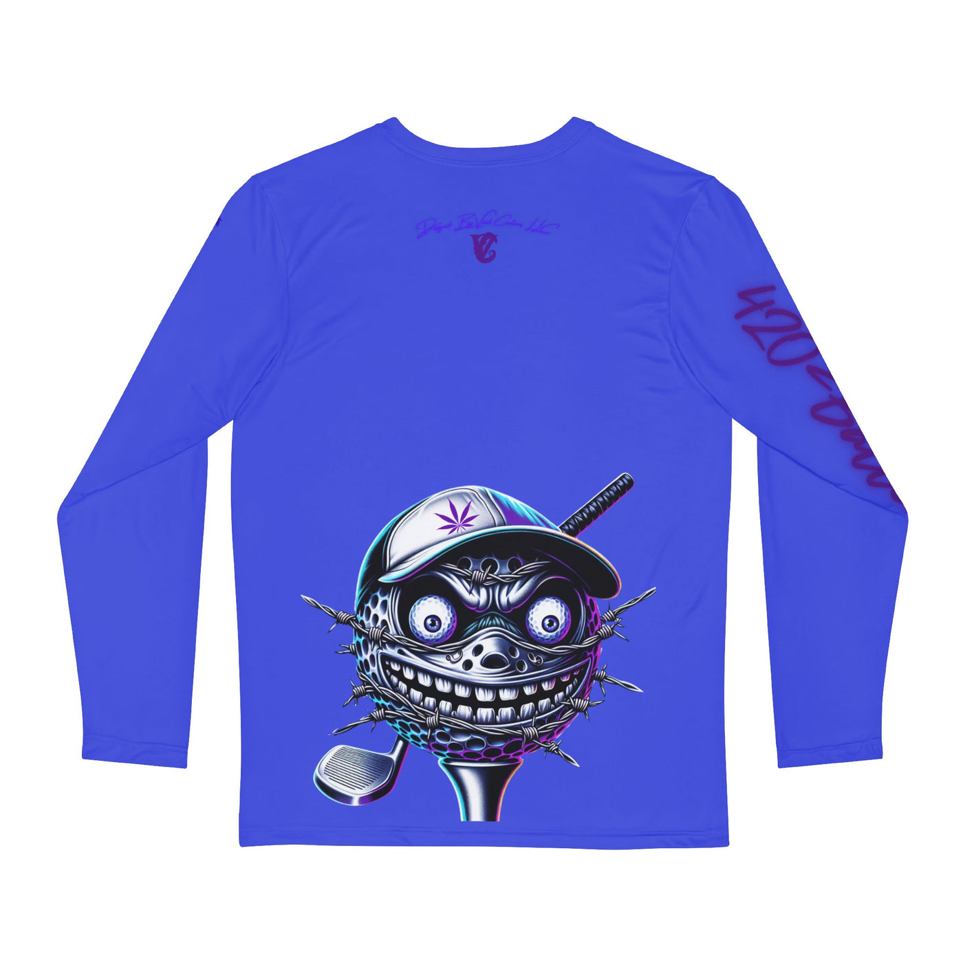 Long Sleeve Golf T-shirt, 420 Ballerz Collection 006 Long Sleeve