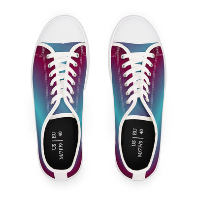 Stylish Gradient Women&#039;s Low Top Sneakers - Colorful Casual Footwear