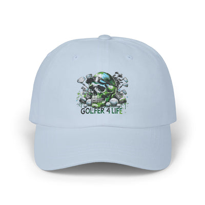 Classic Dad Golf Cap, Golfer 4 Life Skull Hat