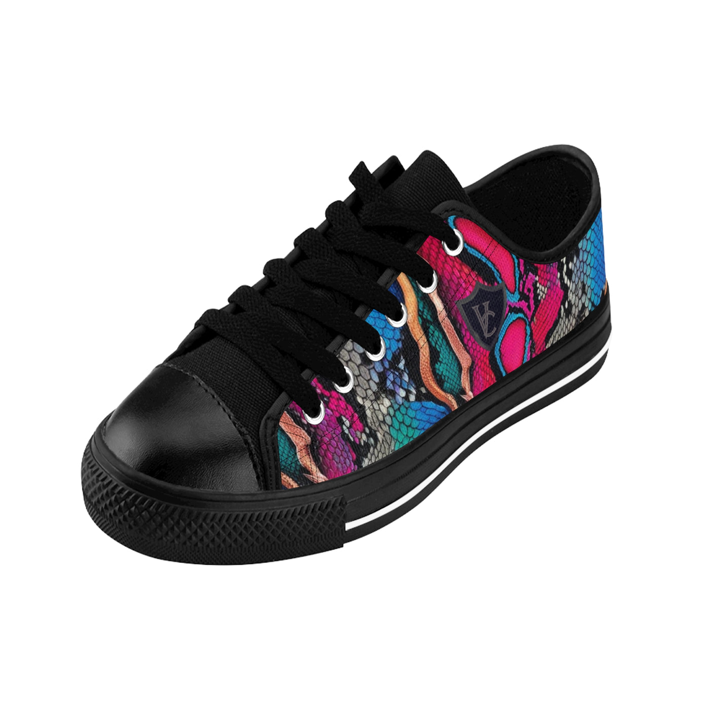 Vibrant Women’s Sneakers with Colorful Snake Design