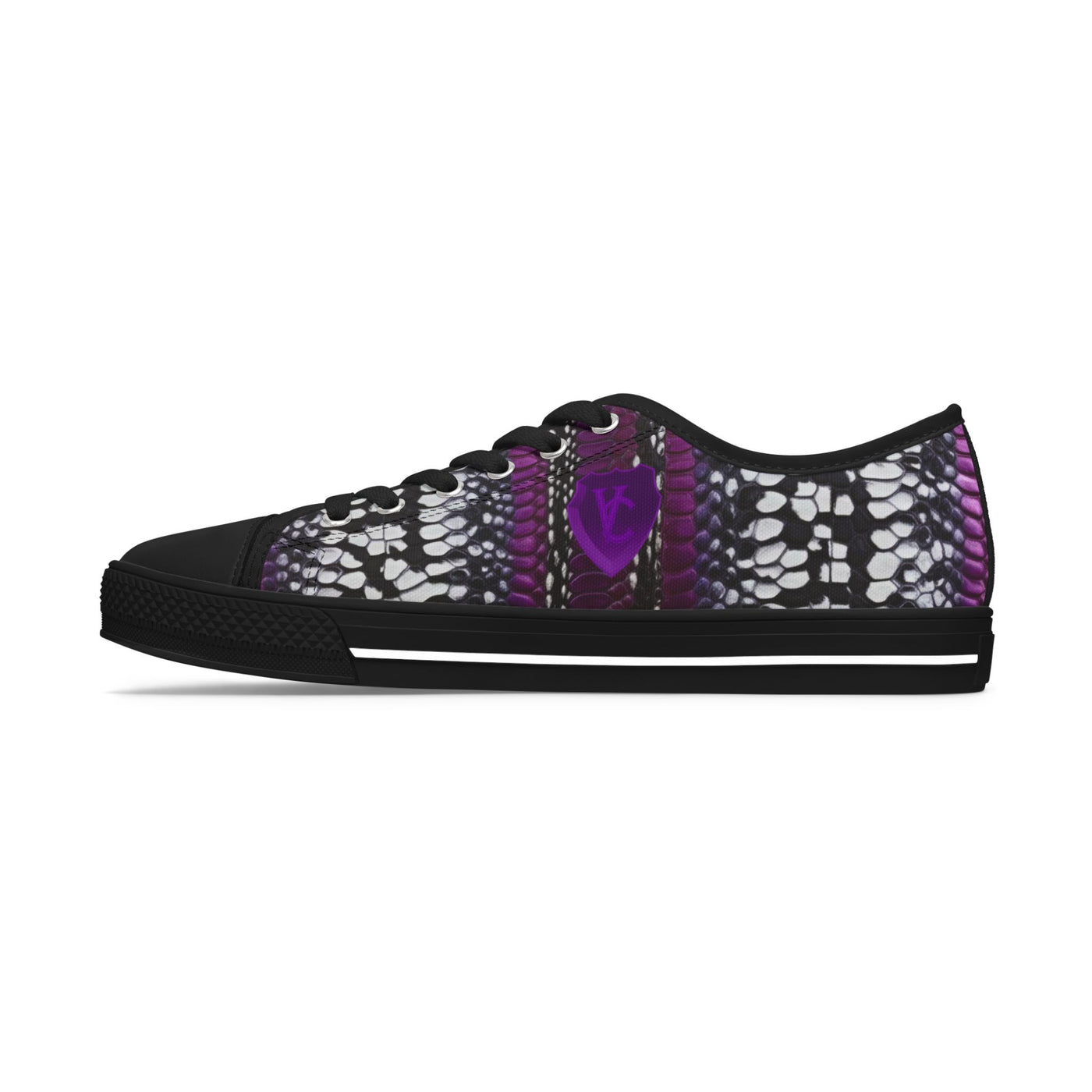 Stylish Women's Low Top Sneakers with Bold Pattern