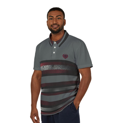 Stylish Unisex Polo Shirt with Modern Stripes, Great Golf Gift For Dad