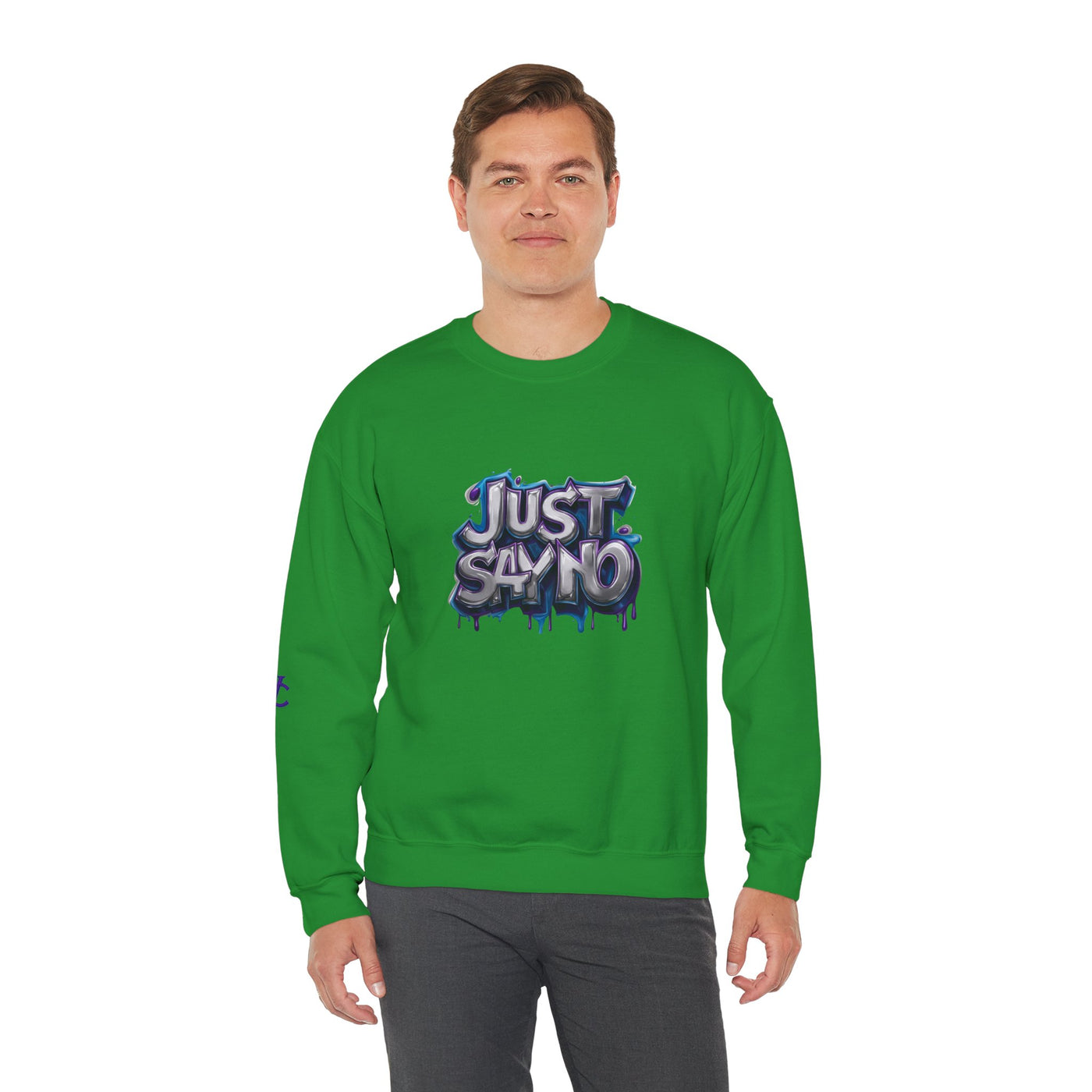 Lightweight Graphic Sweatshirt, Vivid Creations Just Say No Sweatshirt