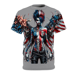 American Flag W/ Winged Female Silhouette's T-shirt