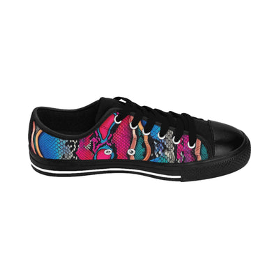 Vibrant Women’s Sneakers with Colorful Snake Design