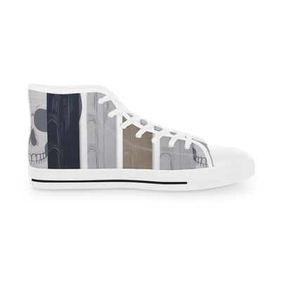 Men's High-Top Sneakers, Vivid Creations Designer Chuck's - Skull Design