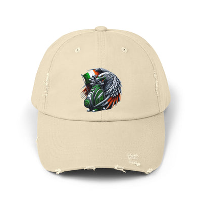 Distressed Golf Cap, Irish Flag Eagle Golf Bag Design Hat