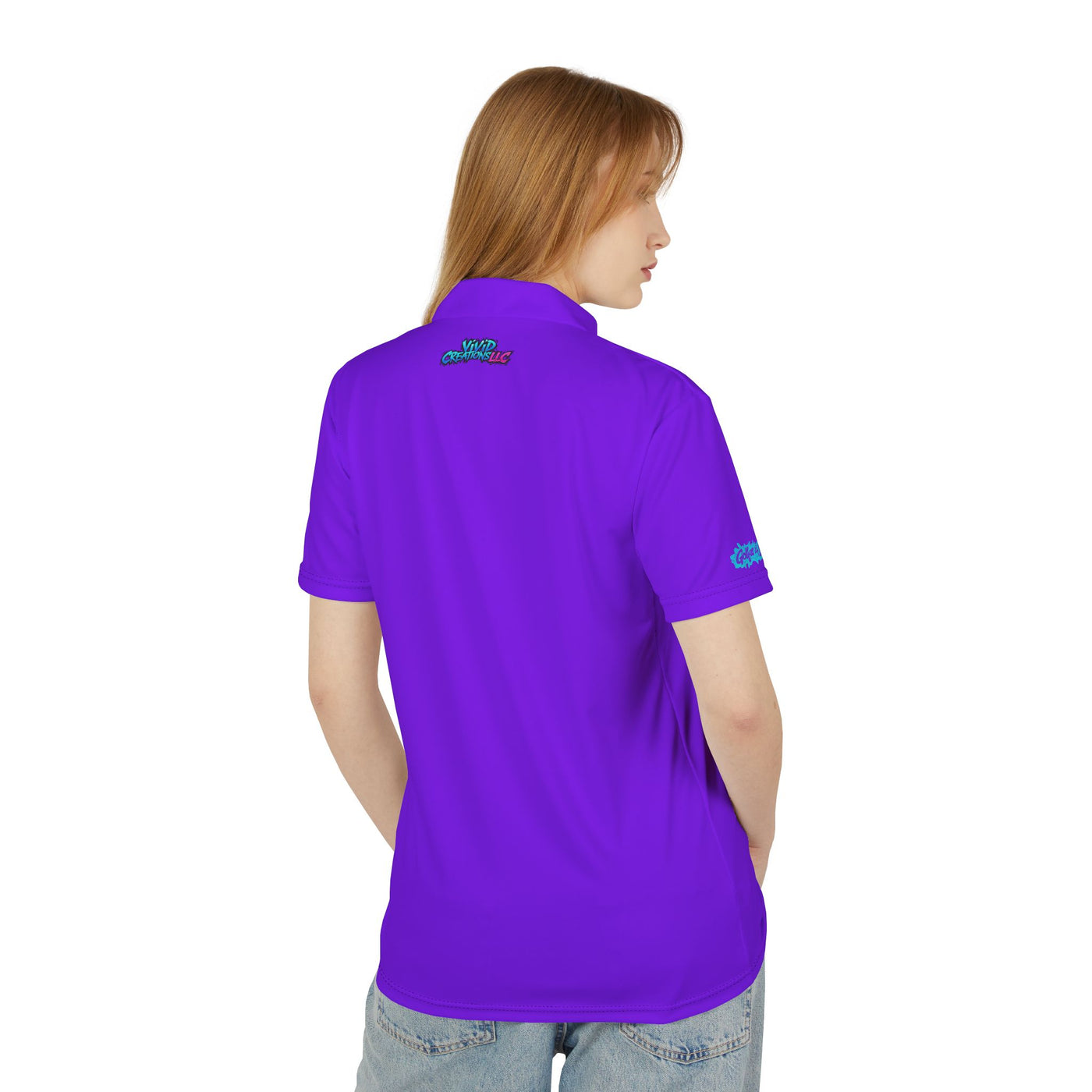 Golfer 4 Life - I Love Golf - Polo Shirt, Vivid Creations Designer Golf Shirt