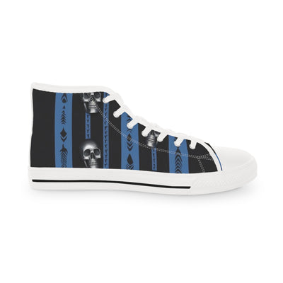 Men's High-Top Sneakers, Vivid Creations Designer Shoes Graphic Skull Design