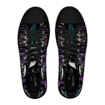 Women's High-Top Sneakers, Vivid Creations Designer Shoes Graphic Skull Design