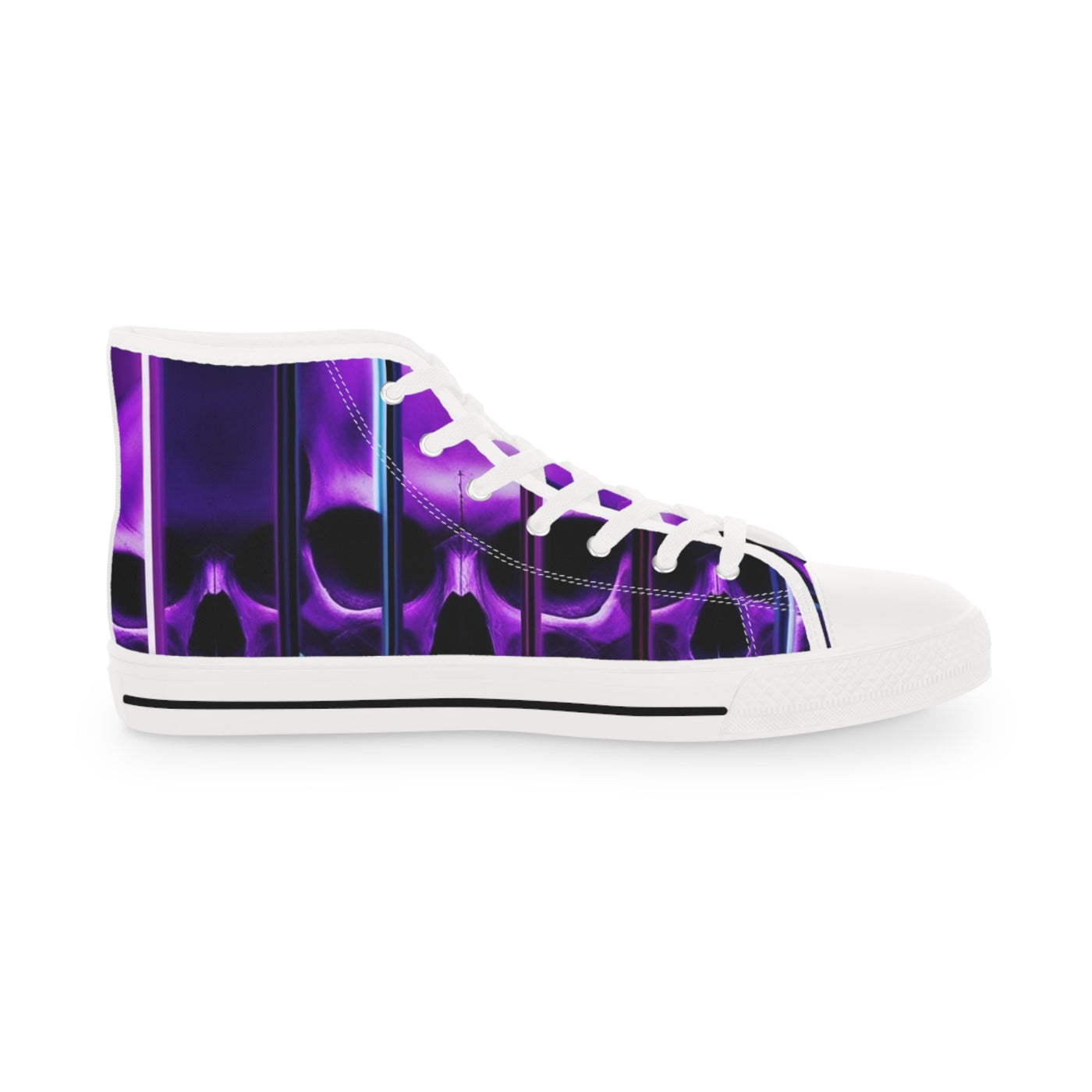 Men's High-Top Sneakers, Vivid Creations Designer Chuck's - Skull Design