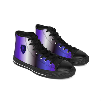 Women’s Classic Sneakers - Stylish Purple Gradient High Tops