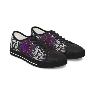 Stylish Women's Low Top Sneakers with Bold Pattern