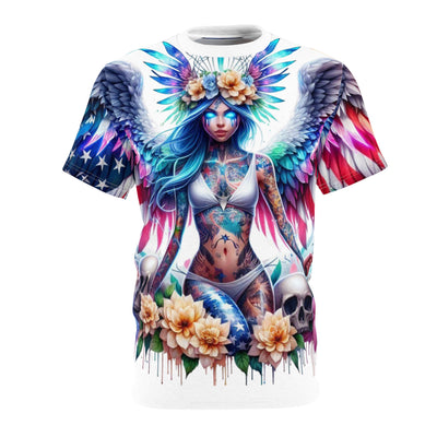 American Flag W/ Winged Female Silhouette T-shirt