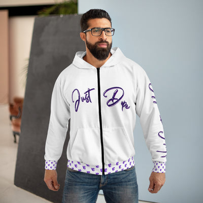 Just Dope Full-Zip Hoodie, Vivid Creations Zip-Up Hooded Sweatshirt