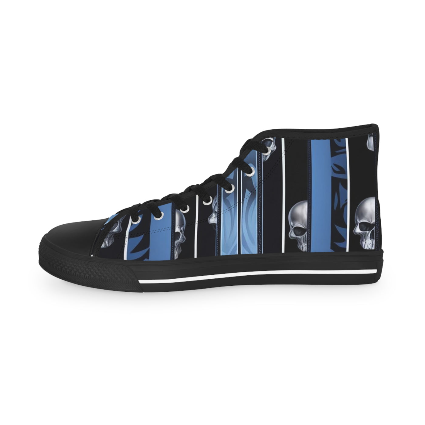 Men's High-Top Sneakers, Vivid Creations Designer Chuck's - Skull Design