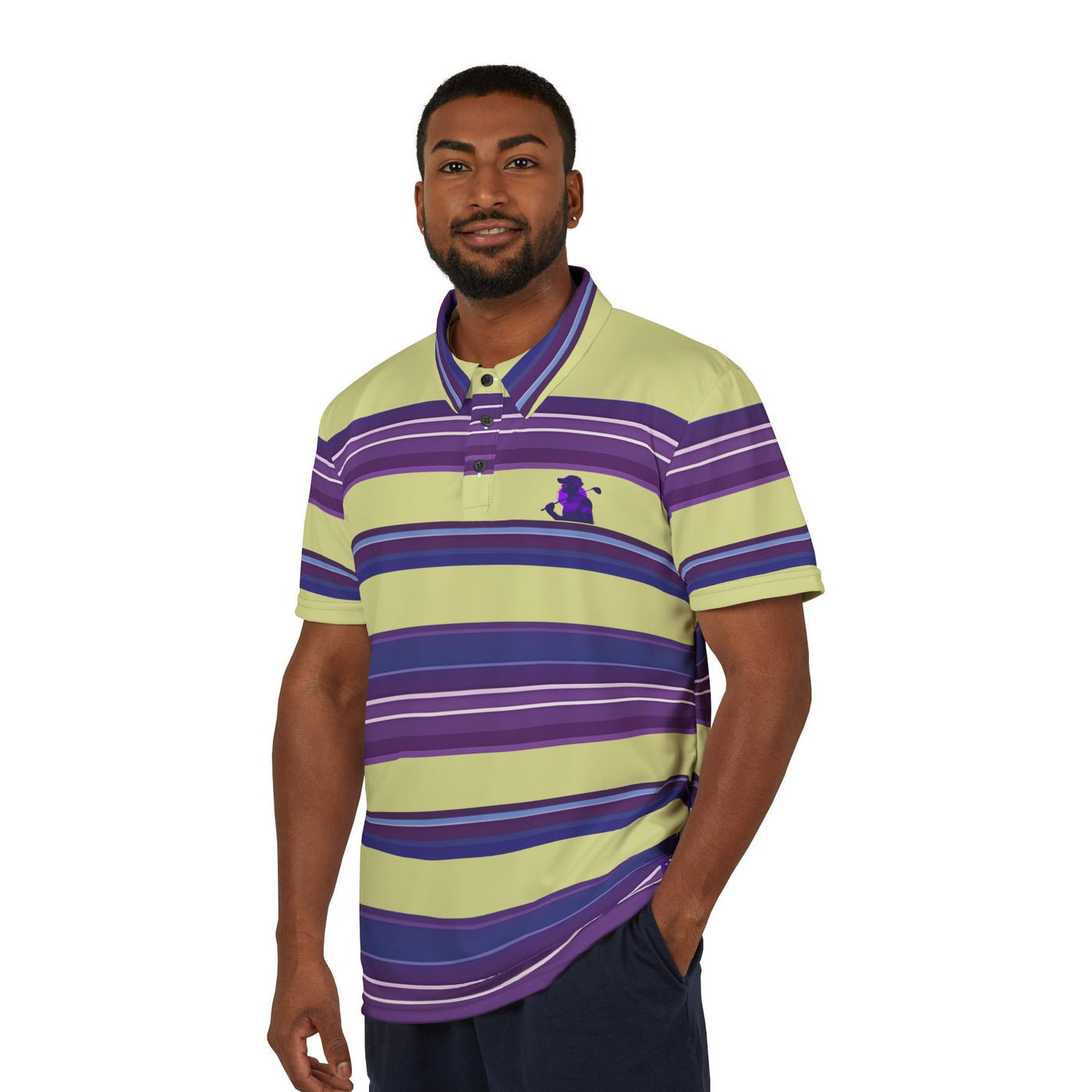 Golfer 4 Life - I Love Golf - Polo Shirt, Vivid Creations Designer Golf Shirt