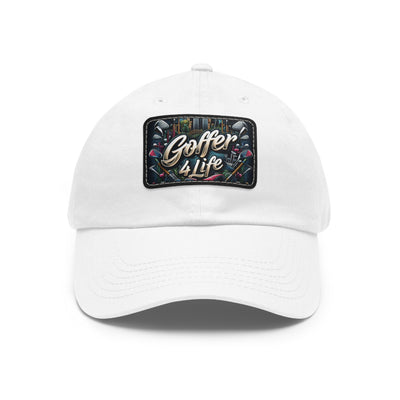 Dad Hat with Leather Patch (Rectangle), Golfer 4 Life