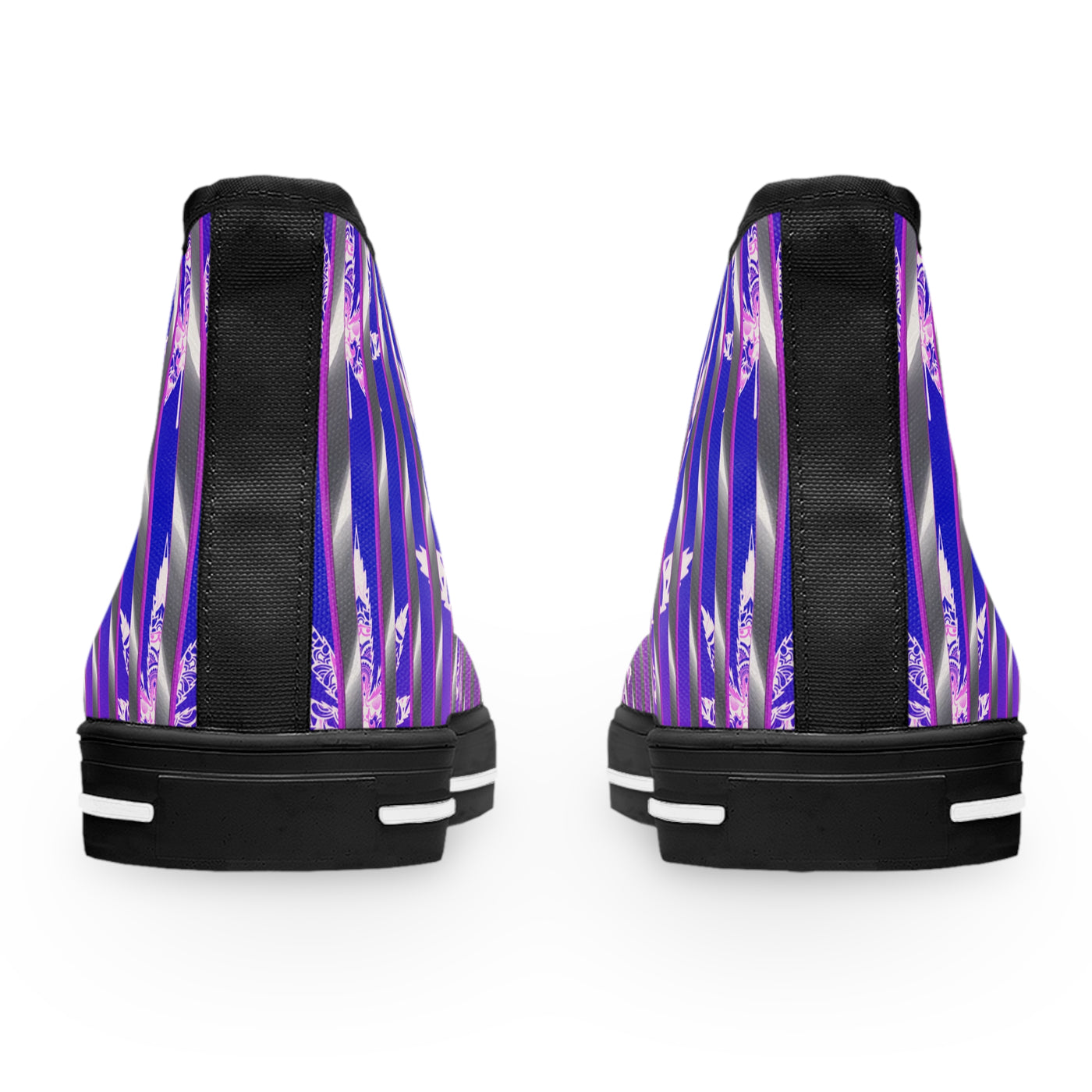 Women's V.C. High Top Sneakers - Stylish Purple Striped Design for Everyday Wear