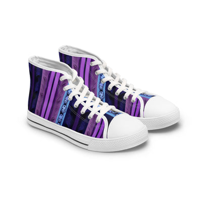 Men's High-Top Sneakers, Vivid Creations Designer Shoes Graphic Skull Design