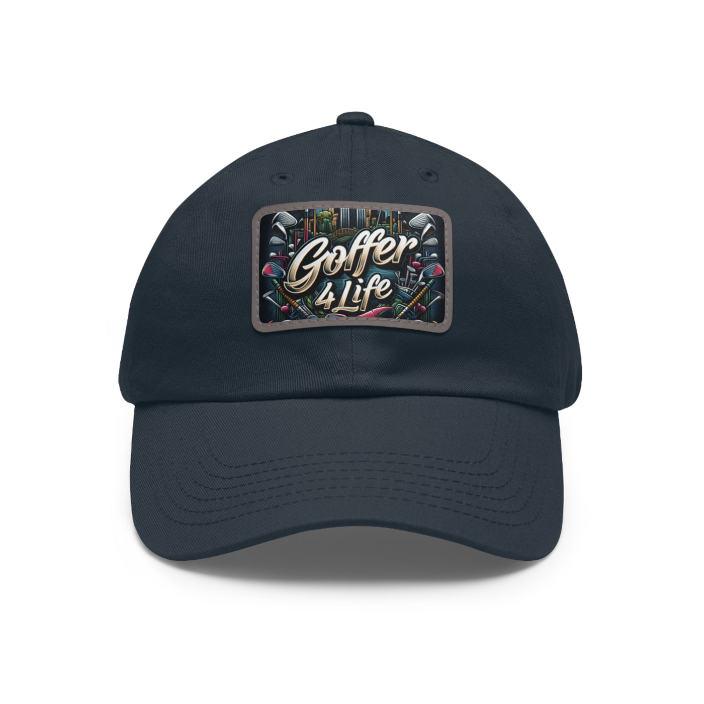 Dad Hat with Leather Patch (Rectangle), Golfer 4 Life