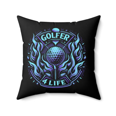 005, Polyester Square Golf Pillow, Golfer 4 Life Pillow, Great Golf Gift