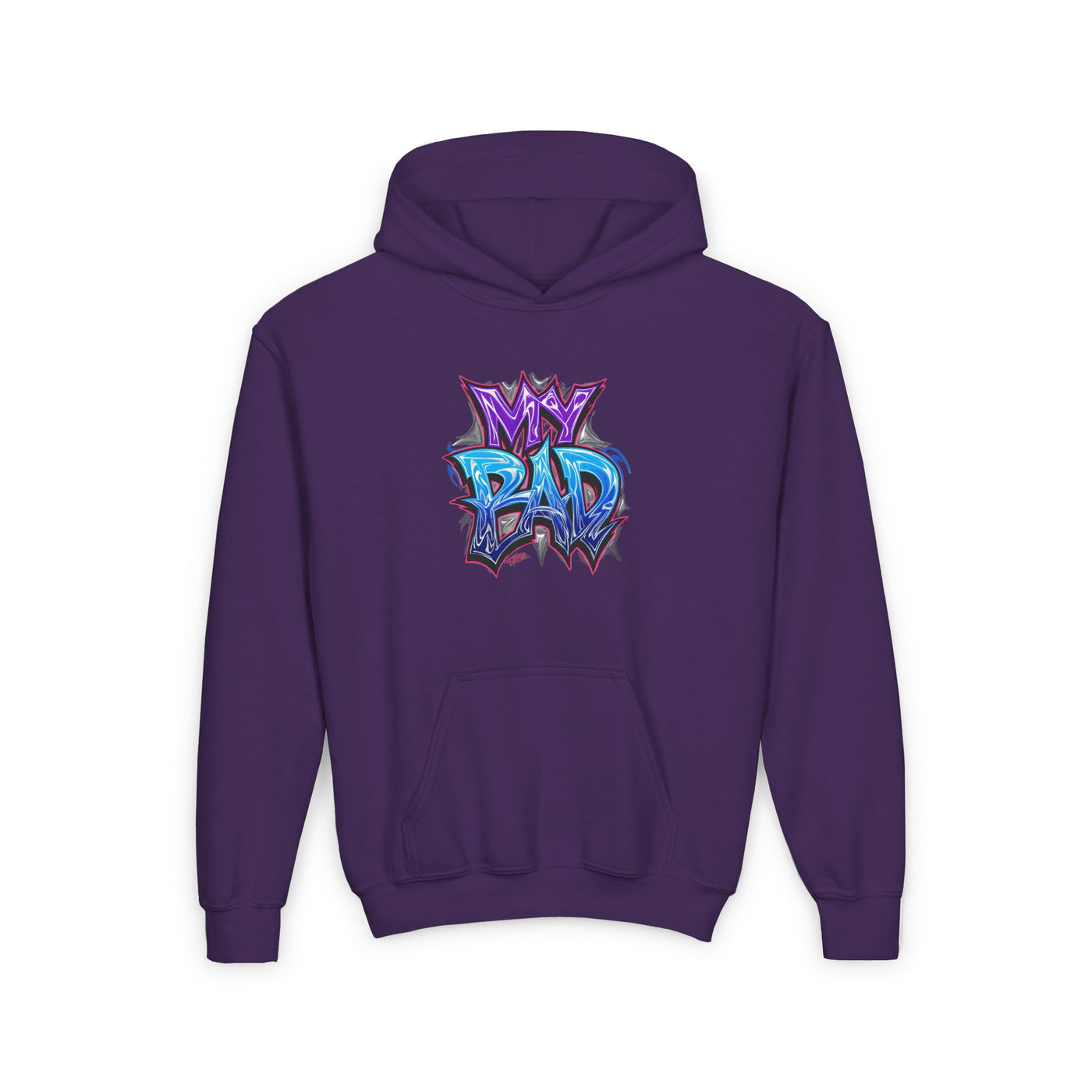 Youth Heavy Hooded Sweatshirt, My Bad Graphic Hoodie