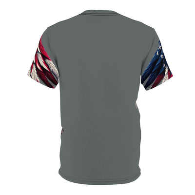 American Flag W/ Winged Male & Female Silhouette T-shirt