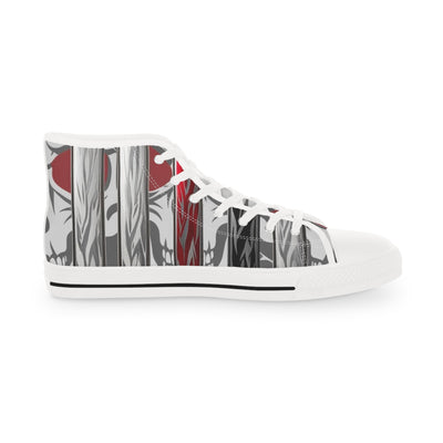 Men's High-Top Sneakers, Vivid Creations Designer Chuck's - Skull Design