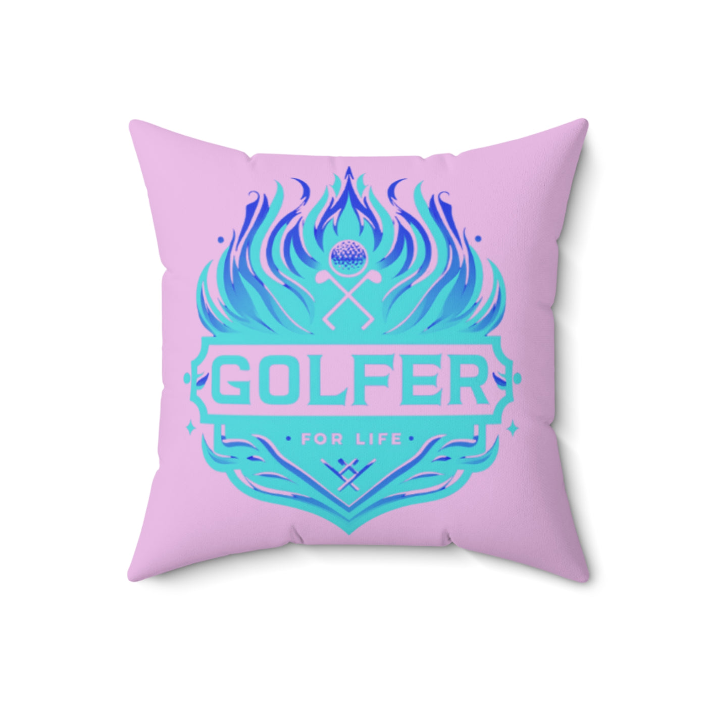 007, Polyester Square Golf Pillow, Golfer 4 Life Pillow, Great Golf Gift