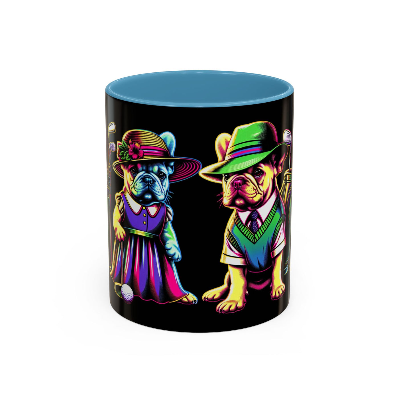 Puppies Playing Golf Coffee Mug (11oz), Golf Gift Coffee Cup