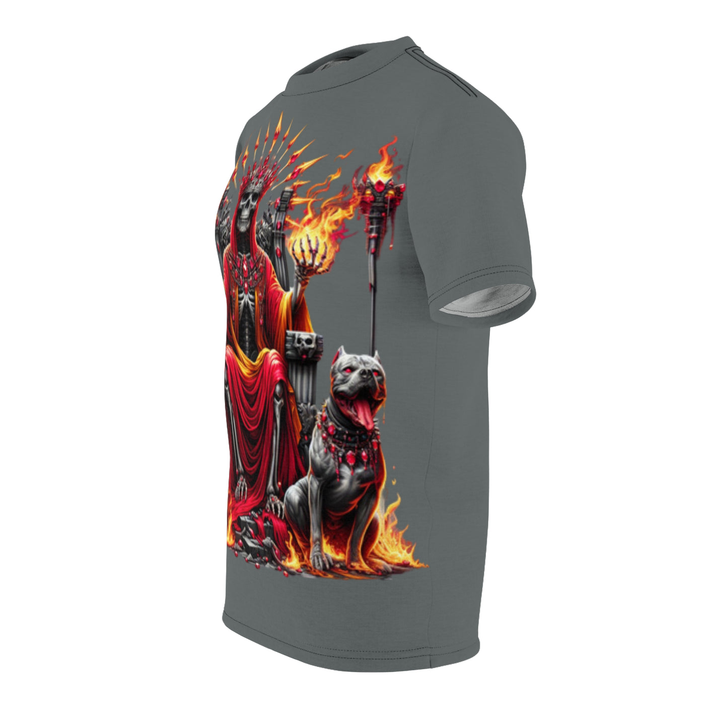 Skeleton Fire Queen W/ Pitt-Bulls T-shirt