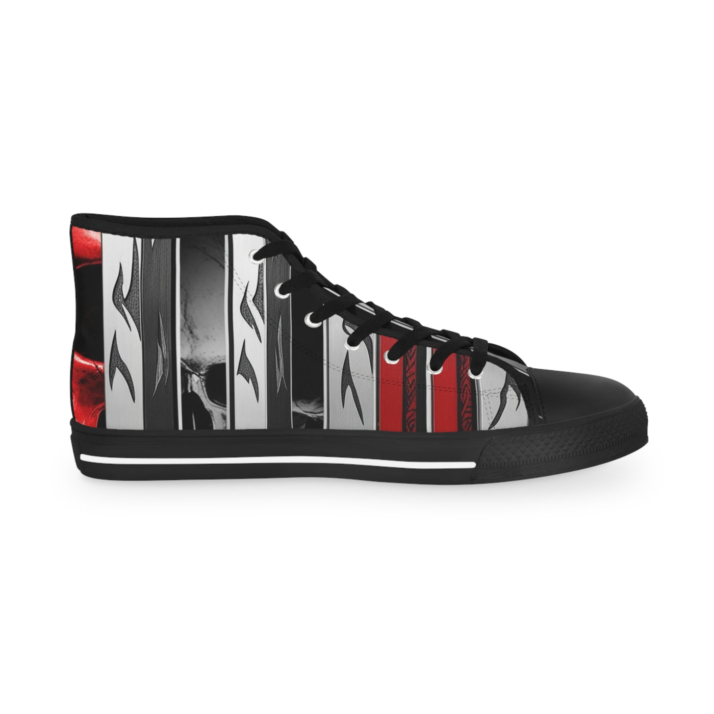 Men's High-Top Sneakers, Vivid Creations Designer Chuck's - Skull Design