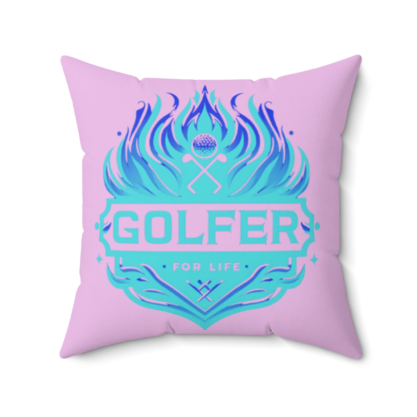 007, Polyester Square Golf Pillow, Golfer 4 Life Pillow, Great Golf Gift