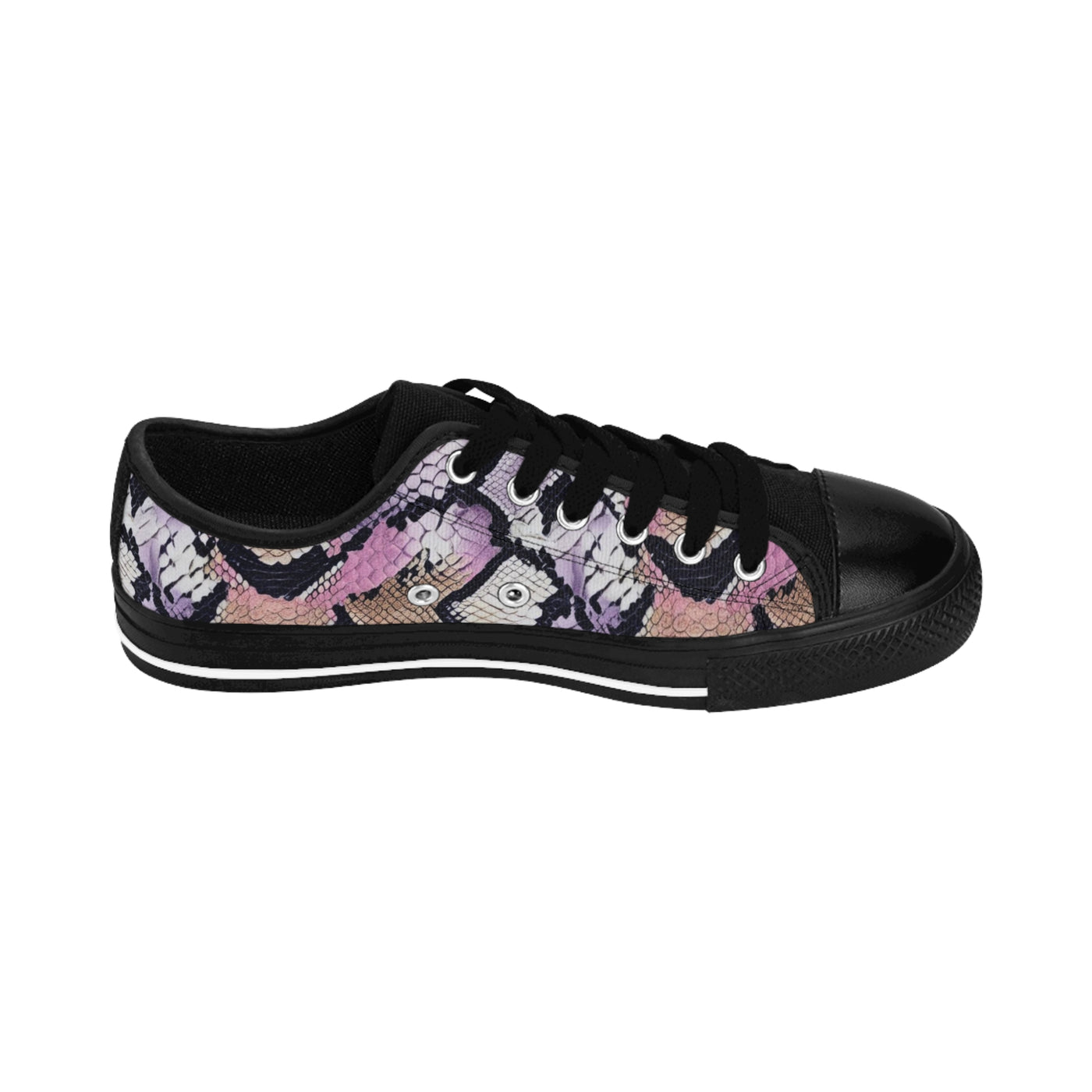 Stylish Women's V.C. Sneakers with Snakeskin Print - Perfect for Casual Outfits