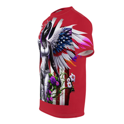 American Flag Cut & Sew Tee, Vivid Angel T-shirt