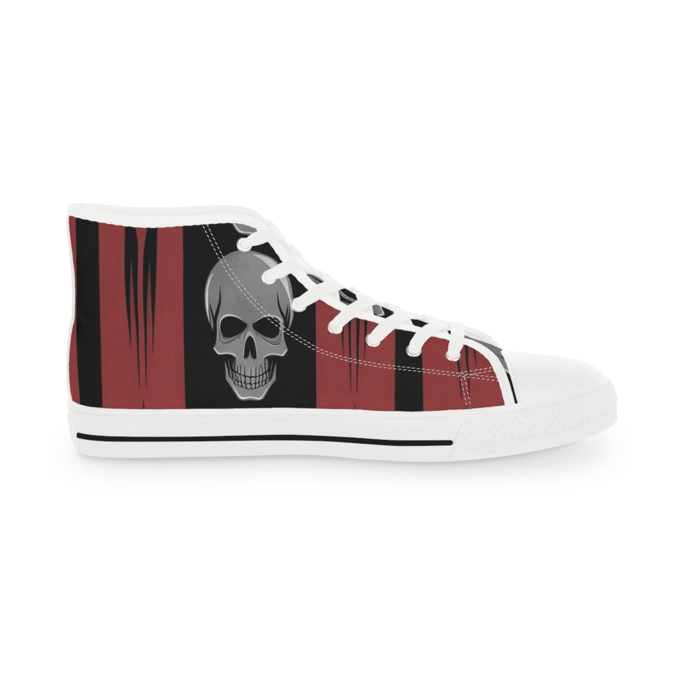 Men's High-Top Sneakers, Vivid Creations Designer Chuck's - Skull Design