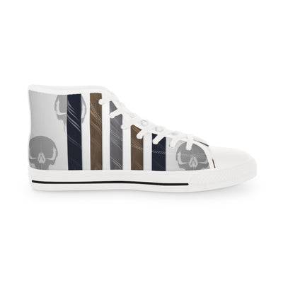 Men's High-Top Sneakers, Vivid Creations Designer Shoes Graphic Skull Design