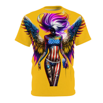 American Flag W/ Winged Female Silhouette's T-shirt