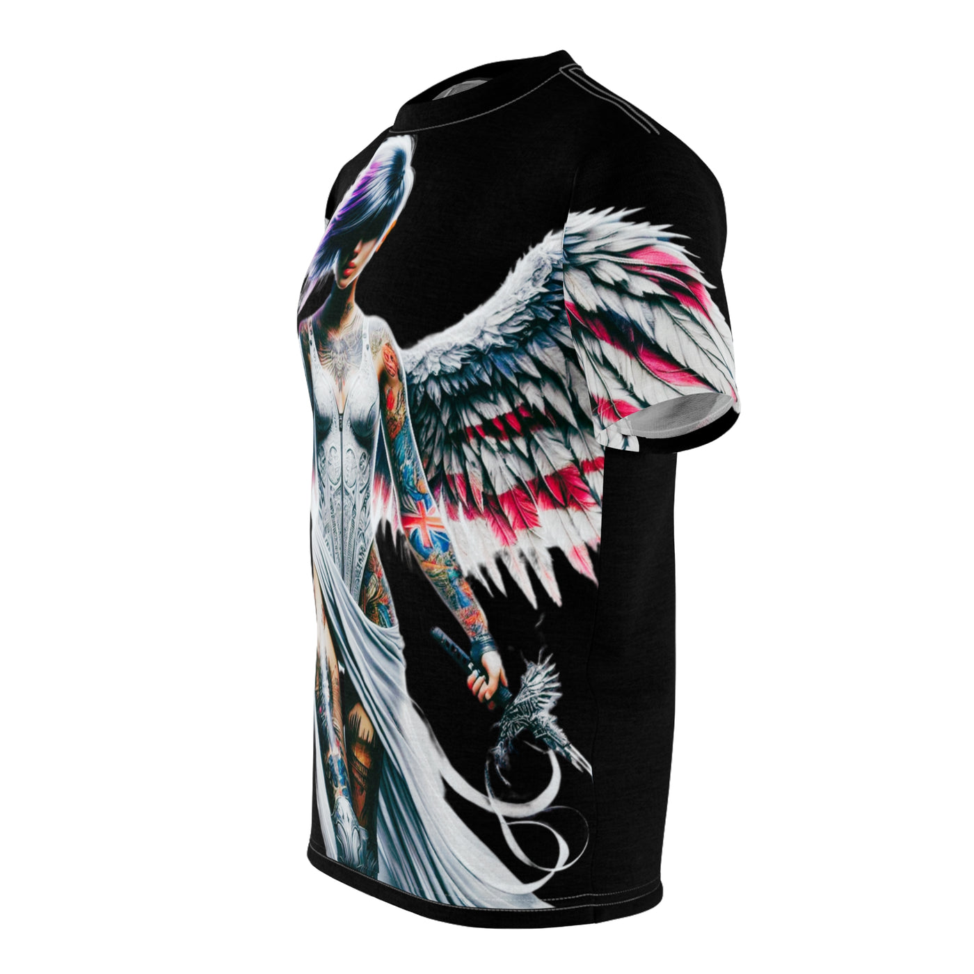 American Flag W/ Winged Female Silhouette's T-shirt