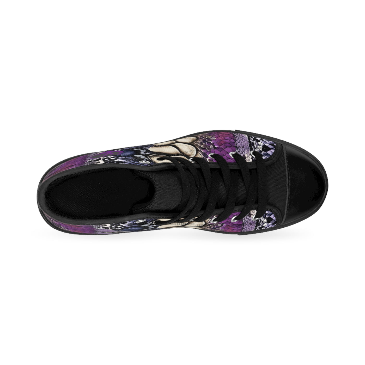 Stylish Women's Classic Sneakers - Trendy Snake Print High Tops