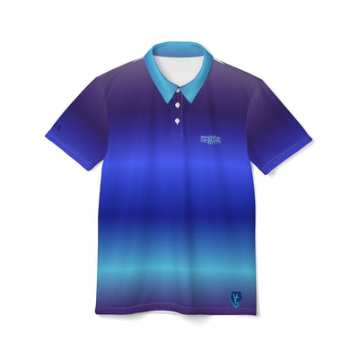 Men's Gradient Blue Polo Golf Shirt - Stylish and Comfortable for Casual or Business Wear