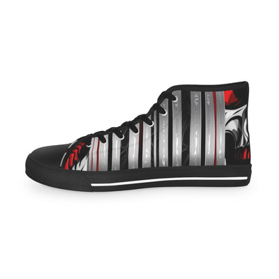 Men's High-Top Sneakers, Vivid Creations Designer Chuck's - Skull Design